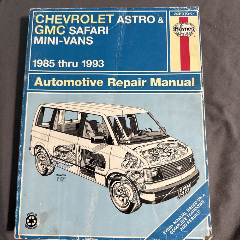 Chevrolet Astro & GMC Safari Mini-Vans 1985 - 1993 Haynes Repair Manual #1477